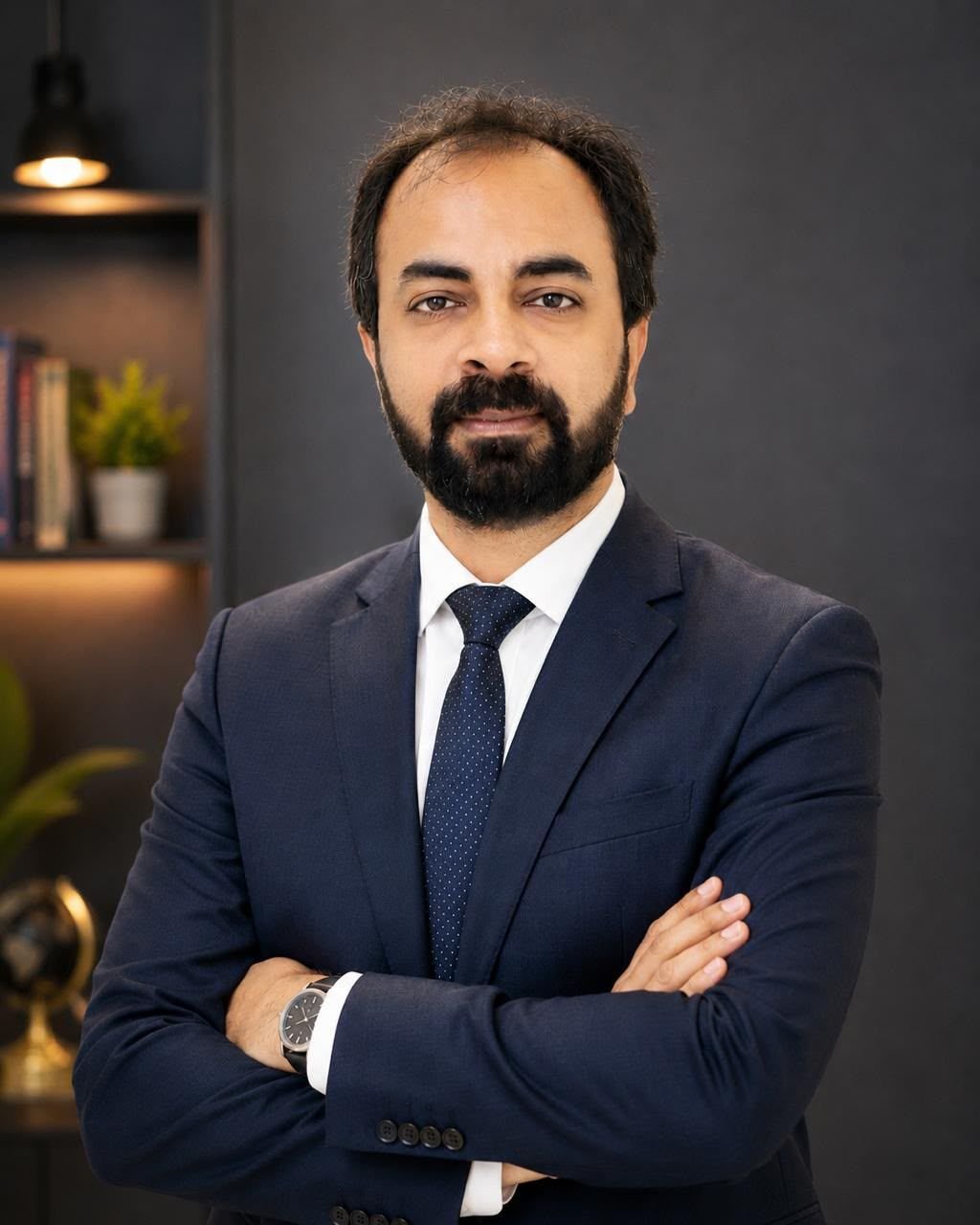 CA Ravi Ranjan, FCA, CS, Independent Director, in a navy suit with arms folded